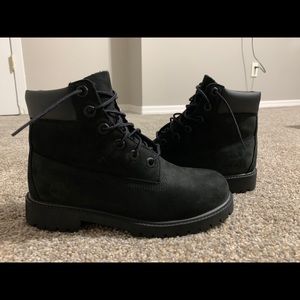 grade school black timberlands